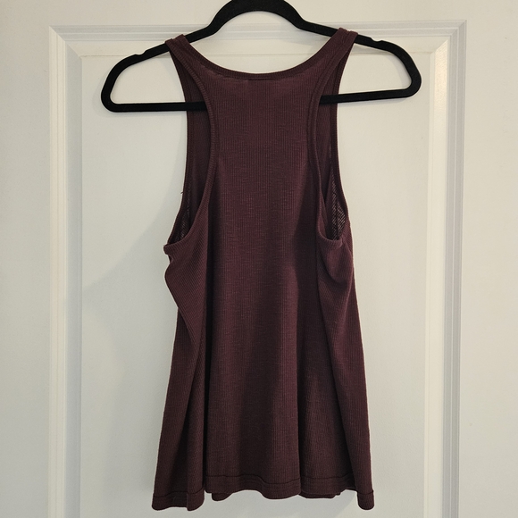 Free People Ribbed Racerback Tank - Plum - Picture 3 of 3
